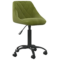 vidaXL Chaise de salle à manger Vert clair Velours 