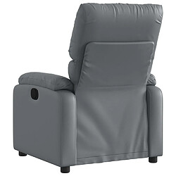 vidaXL Fauteuil de massage inclinable Gris Similicuir pas cher