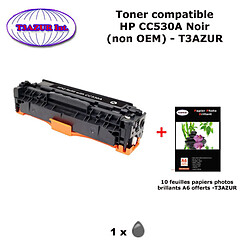 Toner générique HP CC530A ,HP 304A pour HP CM 2320, 2320 mfp Noir+ 10f papiers photos A6 -T3AZUR 