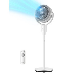 PELONIS Ventilateur sur pied silencieux, ventilateur de circulation d'air oscillant à 135°+90° pour la chambre à coucher