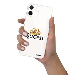 Coque iPhone 12 mini souple transparente Queen Motif Ecriture Tendance Evetane pas cher