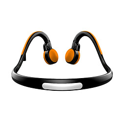 Wewoo Casque Bluetooth Sport Orange pour iPhone, Samsung, Huawei, Xiaomi, HTC et autres téléphones intelligents ou autres périphériques audio Conduction osseuse V4.1 + EDR Sports sur l'oreille avec micro,