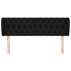 Avis Maison Chic Tête de lit scandinave avec oreilles,meuble de chambre Noir 163x23x78/88 cm Tissu -MN70867