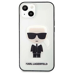 Avis Karl Lagerfeld Ikonik Karl - Coque pour iPhone 13 mini (Transparente / Cadre Noir)