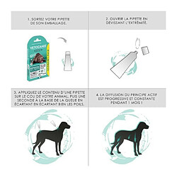 Acheter VETOCANIS 8 Pipettes anti-puces et anti-tiques - Pour grand chien 20-40 kg - 4x 1 mois de protection