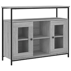 vidaXL Buffet sonoma gris 100x35x80 cm bois d'ingénierie