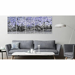 Paris Prix Tableau 5 Panneaux Magnolia Park Narrow Violet 80 x 200 cm