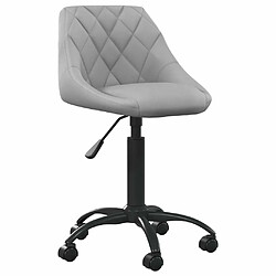 Maison Chic Chaise Gaming | Chaise de bureau Ergonomique Fauteuil Gris clair Velours -GKD22323