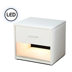 Meubler Design Chevet Led Vendu Par Deux Leva Blanc