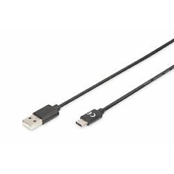 Digitus ASSMANN Electronic AK-300148-040-S câble USB 4 m 2.0 USB A USB C Noir (USB Type-C Anschlusskabel, 4m - USB Type-C Anschlusskabel, Typ C auf A St/St, 4.0m, 3A, 480MB, 2.0 Version, sw)