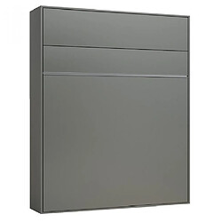 Inside 75 Armoire lit escamotable GENIUS gris mat Ouverture assistée couchage 160*200