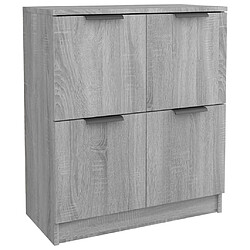 Maison Chic Buffet,Meuble de Rangement,commode pour salon,Cuisine Sonoma gris 60x30x70 cm Bois d'ingénierie -MN72131