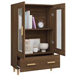 Avis vidaXL Buffet Chêne marron 70x31x115 cm Bois d'ingénierie