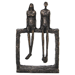 Figurine Décorative Alexandra House Living Doré Plastique Couple 12 x 18 x 28 cm 