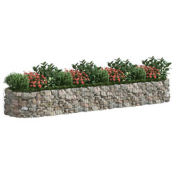 Avis Maison Chic Jardinière,Lit surélevé - Bac à fleurs - pot de fleur à gabion Fer galvanisé 400x100x50 cm -GKD14170