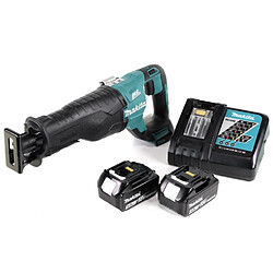 Makita DJR 187 RT 18 V Li-Ion Scie récipro sans fil + 2x Batteries 5,0 Ah + Chargeur - sans Coffret de transport