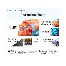 Acheter Chiq TV QLED 4K 126 cm U50QM8V Google TV, 50 Pouces, 4K, QLED