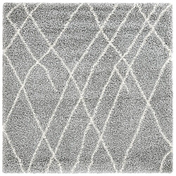 Hadorn Tapis shaggy 240x240 gris Lachen Fence 