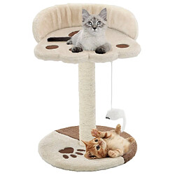 vidaXL Arbre à chat avec griffoir en sisal 40 cm Beige et Marron