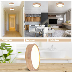 Avis Stoex Lampe de Plafond Led Modernes Luminaire Plafonnier D'Intérieur Ronds 20CM Plafonnier en Bois Pour Couloir, Cuisine, Salon, Blanc Froid