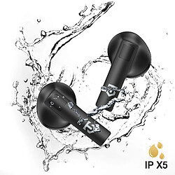 Tactical Écouteurs Bluetooth 5.3 Étui Métal Ouverture Clic Étanche IPX5 Noir pas cher