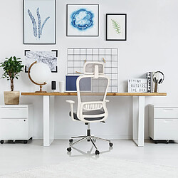 Chaise de bureau / Fauteuil de direction BELAIA W Maille / Tissu gris hjh OFFICE pas cher