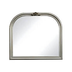 Vente-Unique Miroir en bois de paulownia - L. 90 x H. 81 cm - Argenté - IZEY