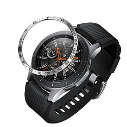 Wewoo Boîtier de montre Cadre de protection en acier cadran pour Galaxy 42mm blanc + noir