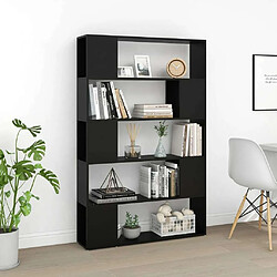 Maison Chic Armoire de livres - Bibliothèque Séparateur de pièce Noir 100x24x155 cm Aggloméré -GKD75499 pas cher