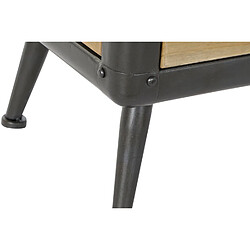 Acheter Pegane Table de chevet, table de nuit en bois de sapin coloris naturel et métal noir - Longueur 51 x Profondeur 40 x hauteur 70 cm