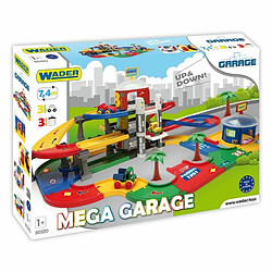 Wader- Play Tracks City Mega Garage à 3 Niveaux avec Ascenseur, 3 véhicules et Route de 7,4 m à partir de 12 Mois, 10129053