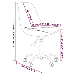 vidaXL Chaises pivotantes à manger lot de 2 Crème Tissu pas cher