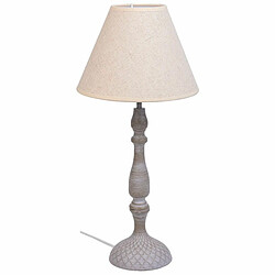 Lampe de bureau Alexandra House Living Blanc Gris Métal Tissu 220-240 V 23 x 51 x 23 cm 