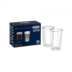 DeLonghi De'longhi lot de 2 verres élégants et thermiques en verre borosilicate à double paroi, 500 ml 