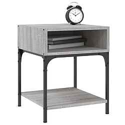 Avis Maison Chic Table de chevet, Table de Nuit pour chambre salon sonoma gris 40x41x50 cm bois d'ingénierie