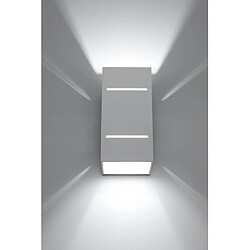 Avis Luminaire Center Applique murale BLOCCO aluminium blanc 1 ampoule