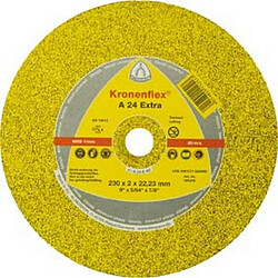 Klingspor Disque à tronçonner A 24 Extra pour l'usinage de l'acier, contrecoudé, Ø x Épais. : 125 x 2,5 mm, Modèle Coudé, Vitesse maxi. 12200 tr/mn 