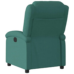 Maison Chic Fauteuil inclinable,Fauteuil luxe de relaxation Vert foncé Tissu -MN57107 pas cher