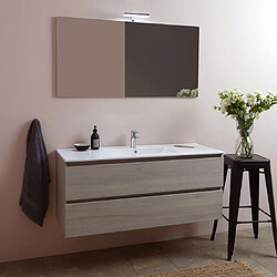 Kiamami Valentina ARMOIRE DE TOILETTE MURALE AVEC LAVABO INTÉGRÉ ET MIROIR SÉRIE BERLIN 120 CM 