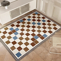 LUUCOZK Tapis de porte d'entrée antidérapant pour entrée intérieure – Motif horizontal 5-100x120cm