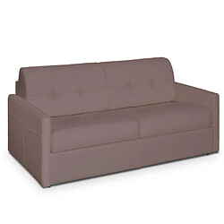 Inside 75 Canapé lit CUBE EXPRESS convertible 140cm sommier lattes matelas 16cm tissu tweed twist taupe 