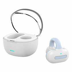 Avis Clip D'Oreille Bluetooth Casque Sans Fil À Conduction Osseuse Écouteur Simple Oreille Stéréo Enc Casque De Réduction De Bruit Gris