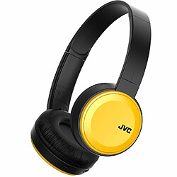 JVC Casque bluetooth - codec SBC - transducteur 30 mm - microphone et télécommande - 14 heures d'autonomie - bass-boost - jaune