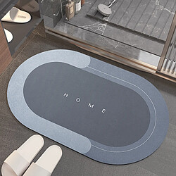 LUUCOZK Tapis de bain antidérapants absorbants à séchage rapide pour salle de bain - Bleu-50x80cm 