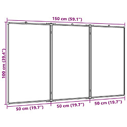 vidaXL Tableau blanc magnétique pliable 150x100x1,7 cm aluminium pas cher