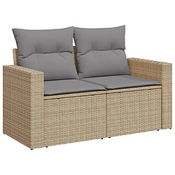 Avis vidaXL Salon de jardin avec coussins 5pcs mélange beige résine tressée