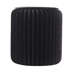 Ideanature Pouf design en carton plié 35 cm noir.