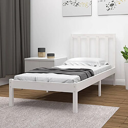 vidaXL Cadre de lit sans matelas blanc bois de pin massif 90x190 cm