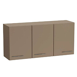 Inside 75 Elément meuble pont 3 portes SMART largeur 130 cm coloris taupe mat 