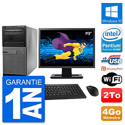 PC Tour Dell OptiPlex 3020 Ecran 19" G3220 RAM 4Go Disque 2To Windows 10 Wifi · Occasion 